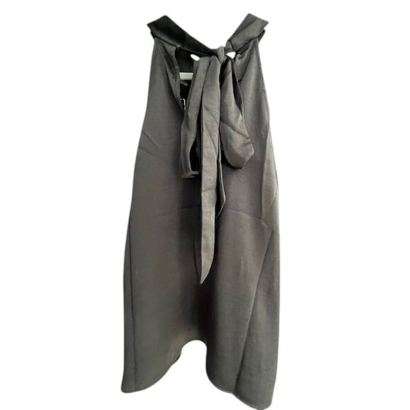 Endless Rose Women Black Satin Bow Halter Mock Neck Sleeveless Top Blouse XL NWT - Picture 4 of 10